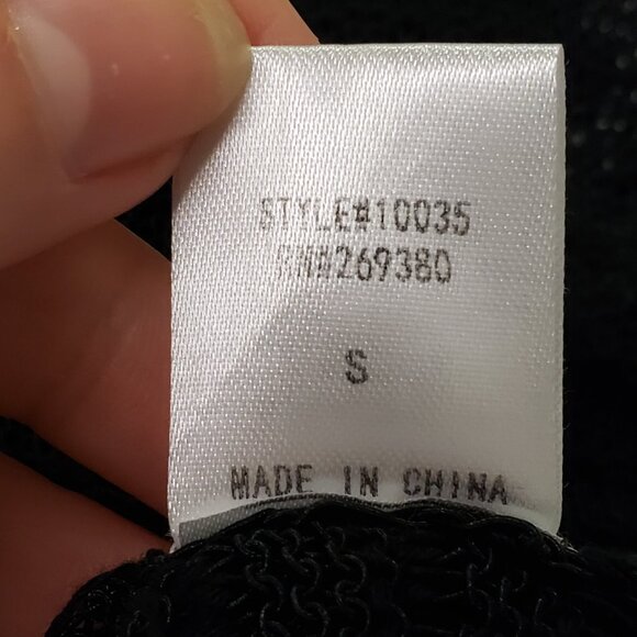 Pookie & Sebastian Womens Knit Crop Tank Size S Black Festival Boho Neutral - Picture 4 of 8